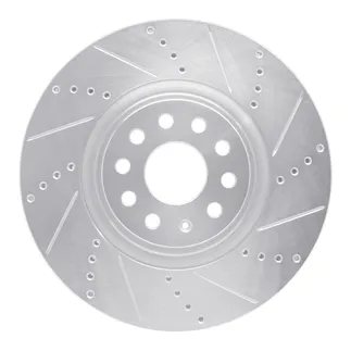 R1 Concepts EDZ-74034R Brake Rotor Drilled and Slotted Silver